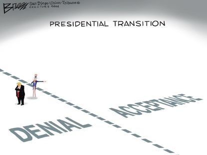 Political Cartoon U.S. Trump election loss denial