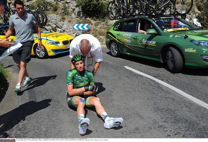 Vincent Jerome after a crash