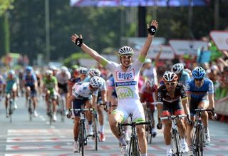 John Degenkolb (Argos-Shimano) takes his fifth stage win of the 2012 Vuelta in Madrid