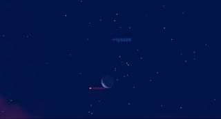 Hyades, Moon, and Aldebaran