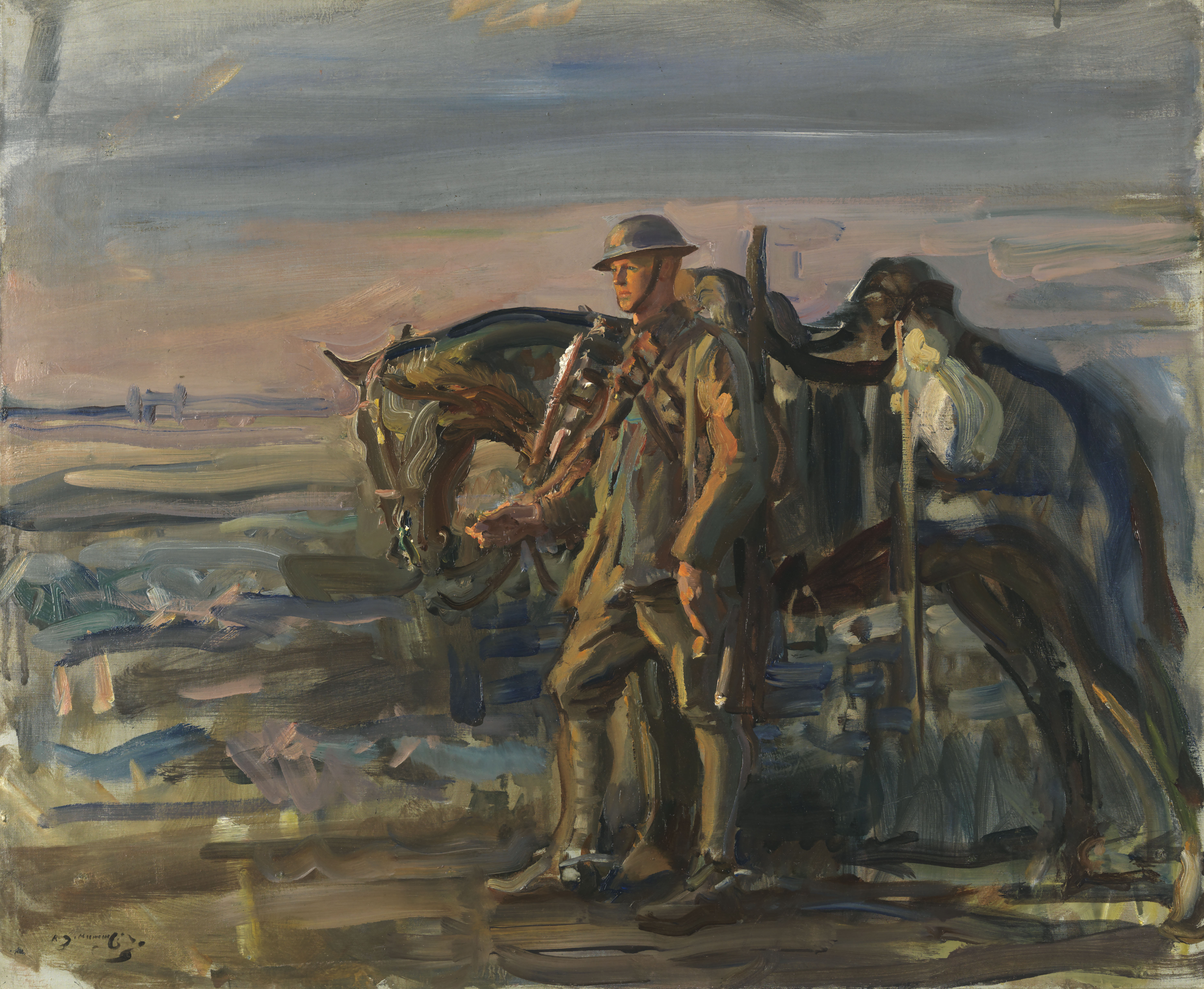 A Canadian Trooper an his Horse, Alfred Munnings (1918).