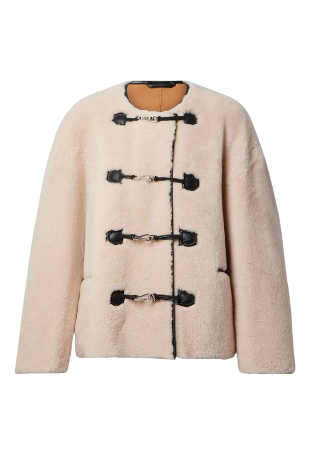 TOTEME, Leather-Trimmed Shearling Jacket