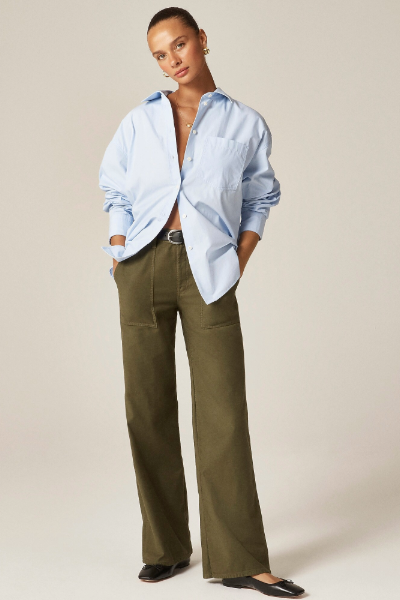 J.Crew, Camp-Pocket Wide-Leg Pant