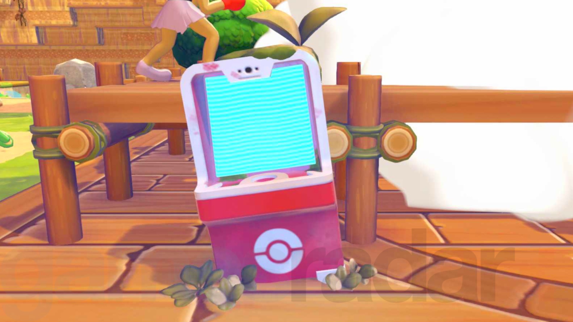 The Pokemon Center PC where you can redeem Pokopia Mystery Gift codes.