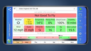 A UAV Forecast screenshot on an Android phone
