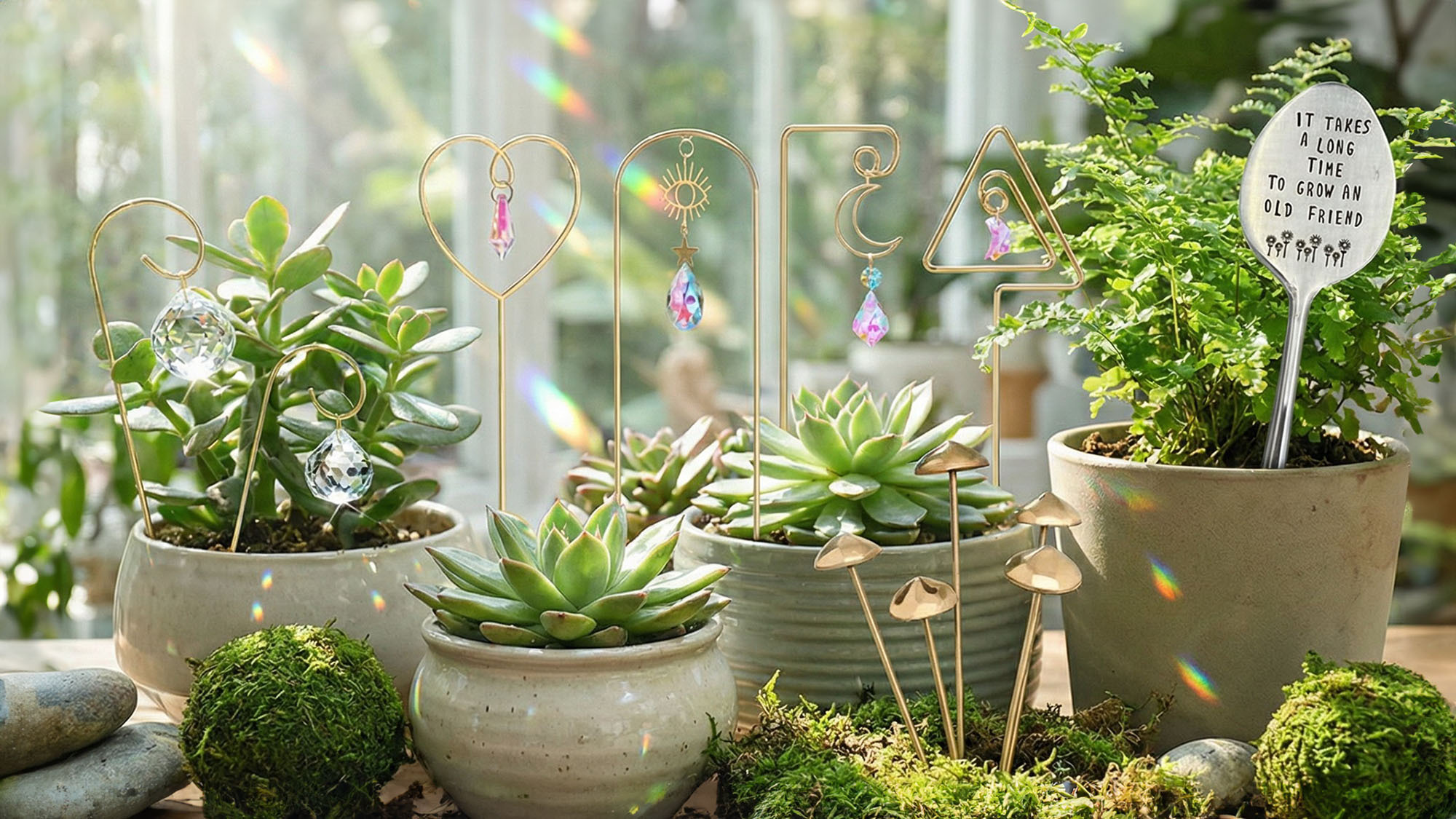 houseplant decorations charms suncatchers