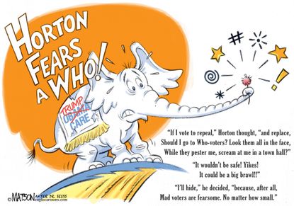 Political Cartoon U.S. Horton Hears a Who GOP Obamacare