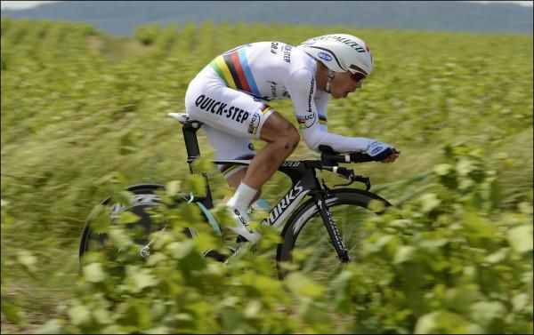 Tony Martin (Omega Pharma-Quickstep) was second in the Dauphine time trial to Wiggins
