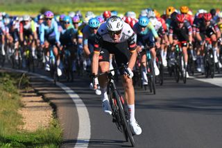 Nils Politt attacking out of the saddle at the Challenge Mallorca for UAE Team Emirates-XRG