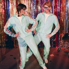 Taylor Swift and Domnhall Gleeson in the Opalite music video