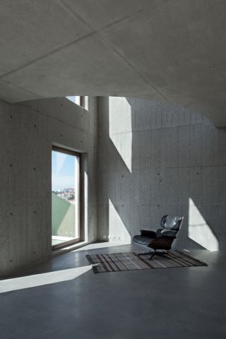 Concrete double height interior