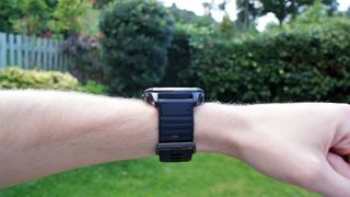 Image shows the Garmin Fenix 6X Pro Solar watch on wrist