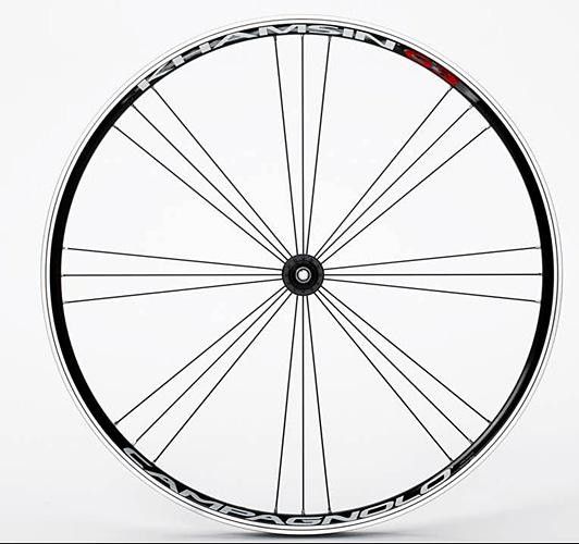Khamsin front wheel with black finish.