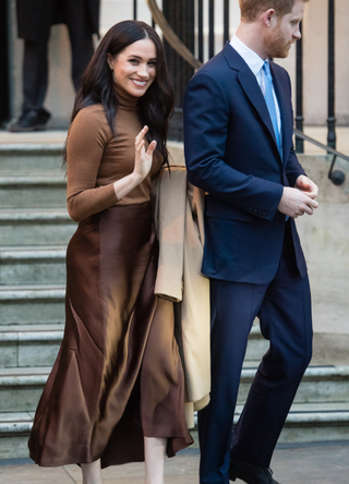 Prince Harry, Duke of Sussex and Meghan, Duchess of Sussex leave Canada House on January 07, 2020 in London, England