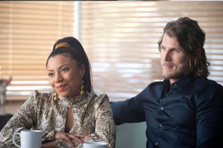 SHALITA GRANT as SHERRY CONRAD and TRAVIS VAN WINKLE as CARY CONRAD in episode 308 of YOU