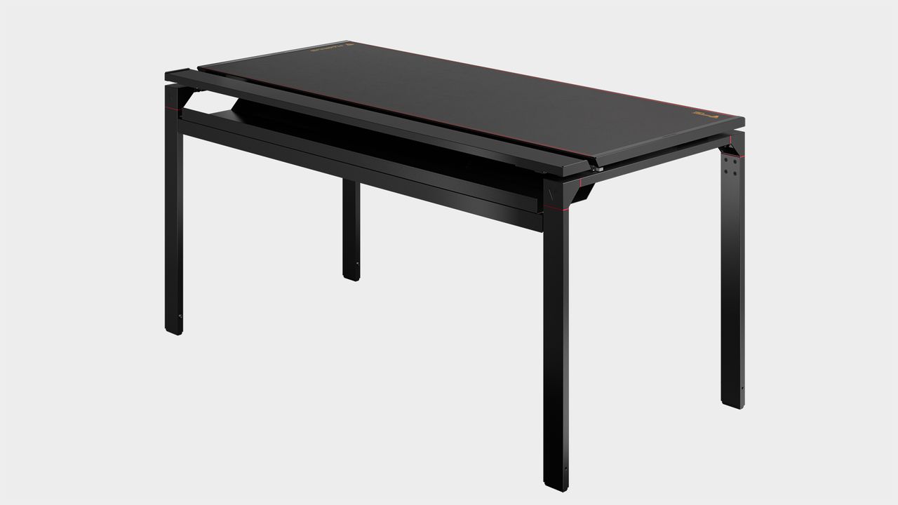 Secretlab Magnus Metal Desk from various angles with RGB enabled