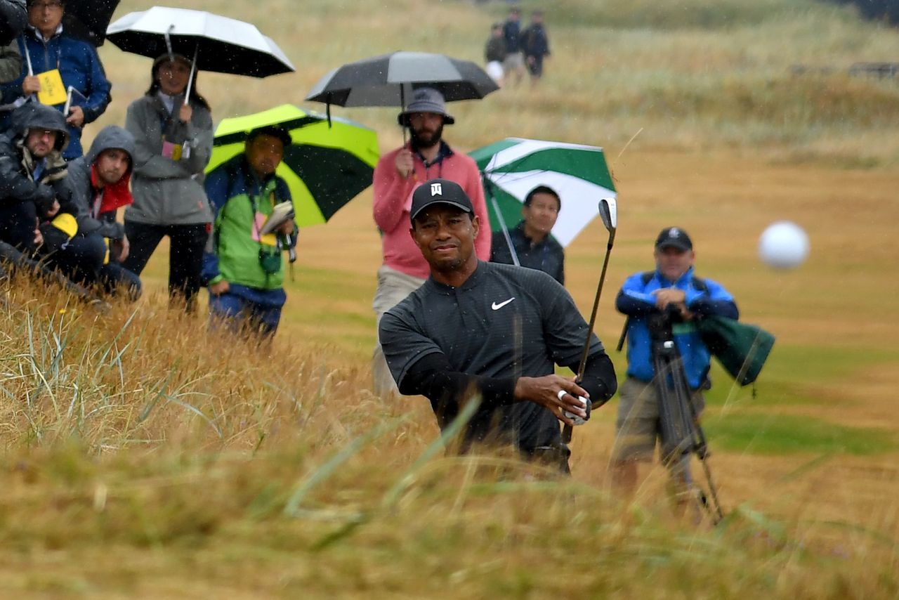 Tiger Hits Fans On Second At Carnoustie