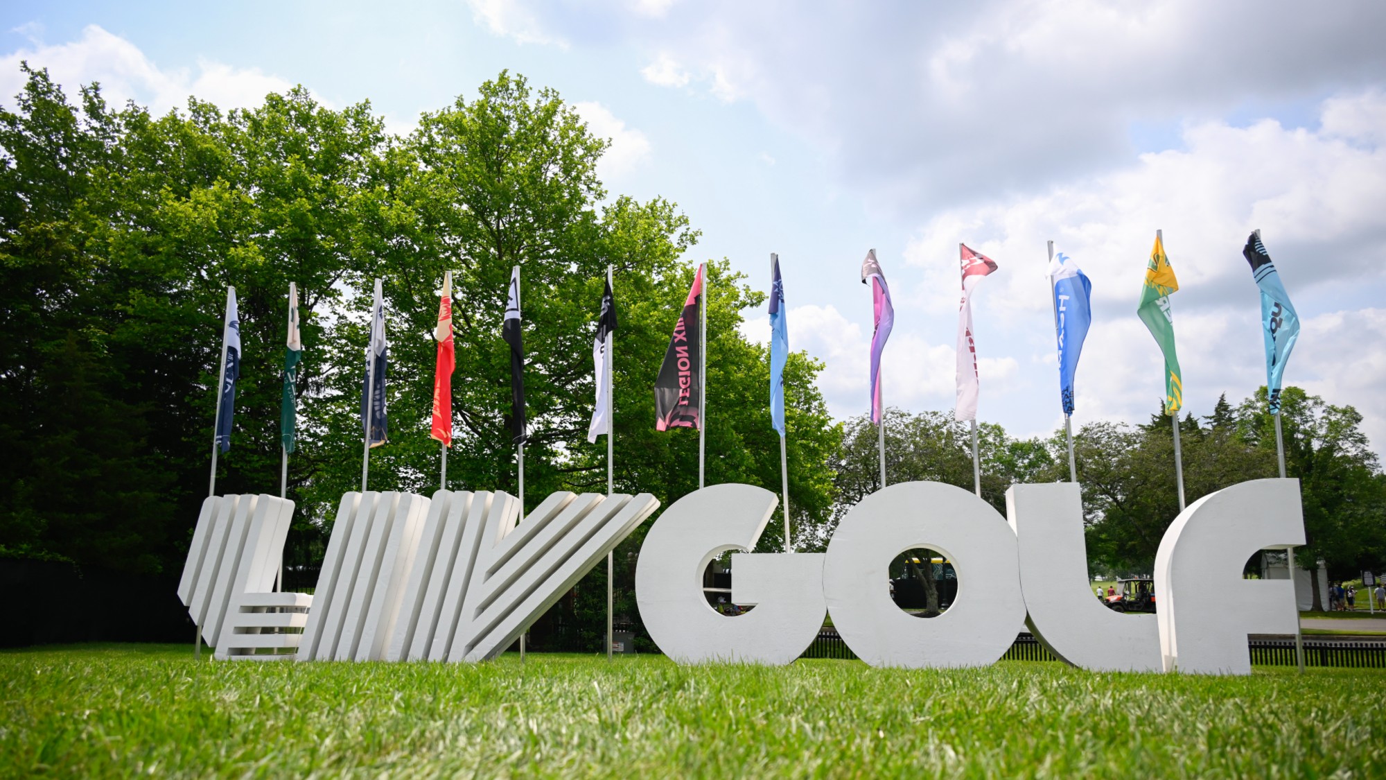A view of the LIV Golf Virginia tournament in Gainesville, Virginia, in 2025.