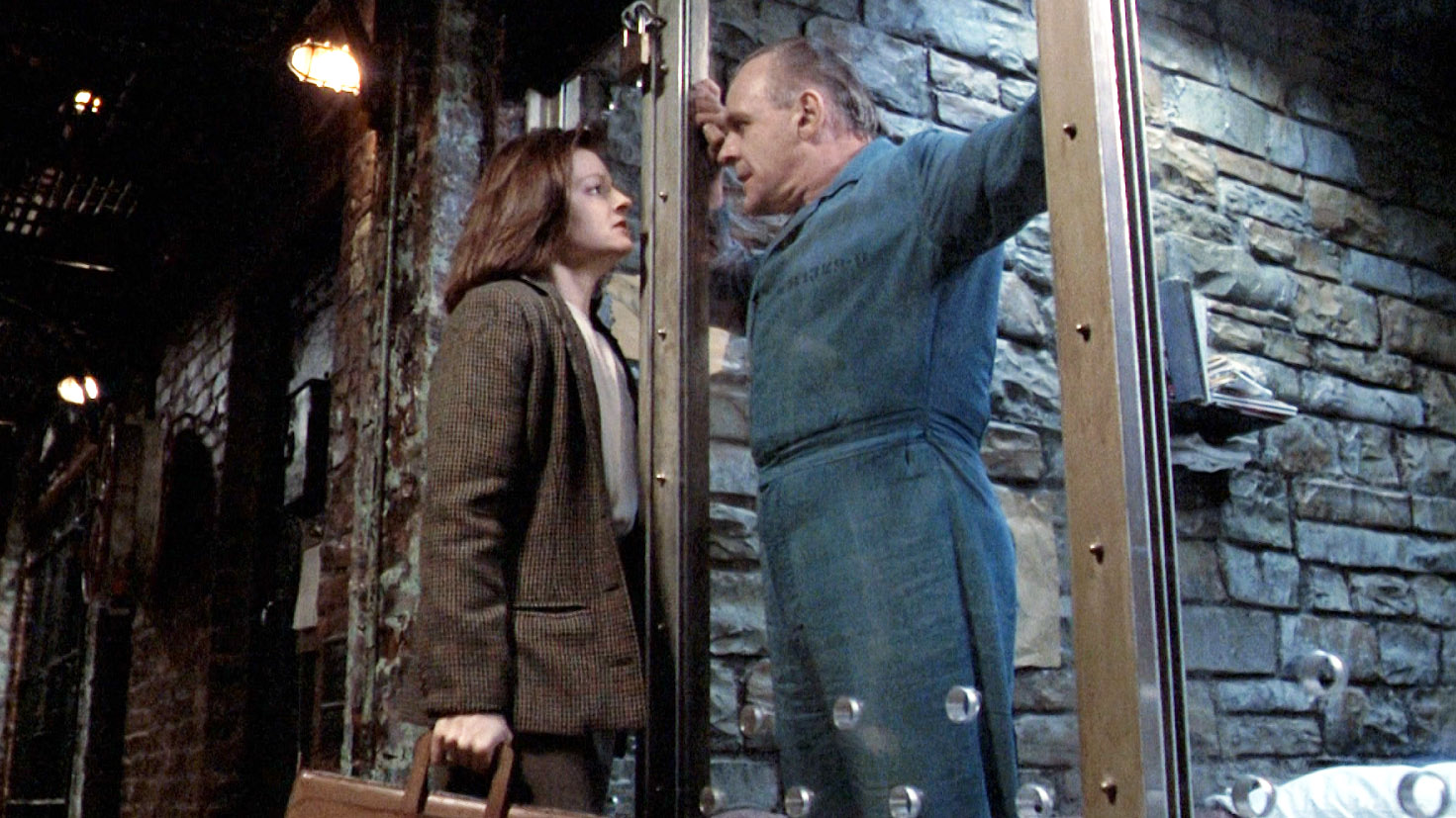 Jodie Foster and Anthony Hopkins in The Silence of the Lambs