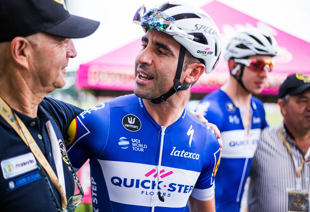 Quick-Step's Max Richeze at the start