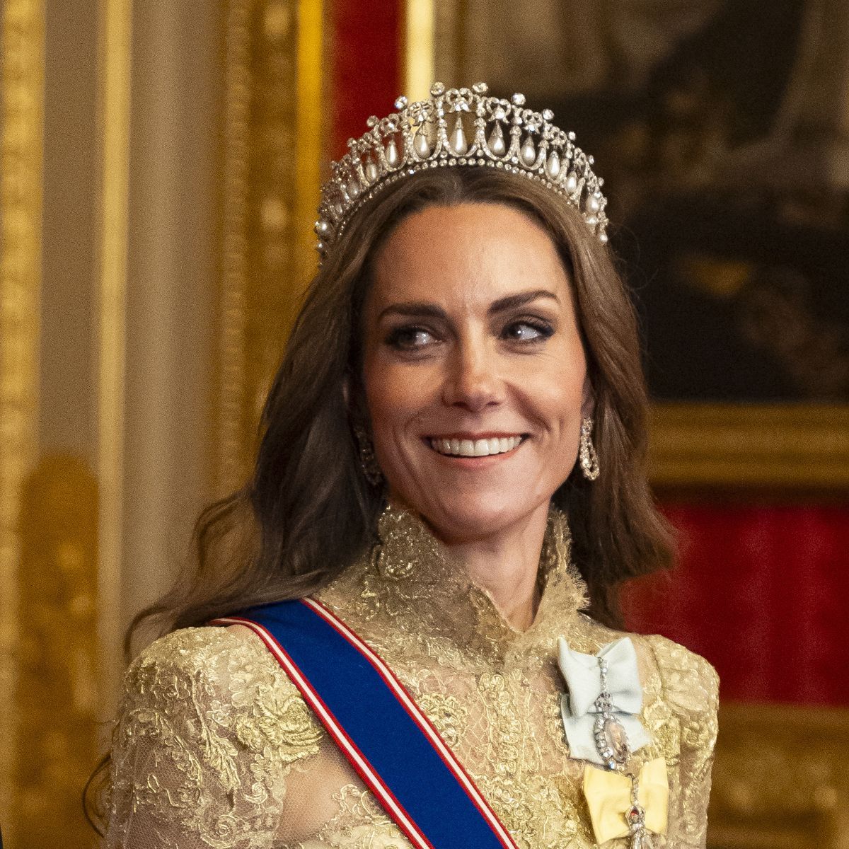 The Princess of Wales attends a State Banquet at Windsor Castle