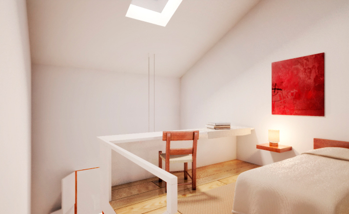 Rendered image of interior.