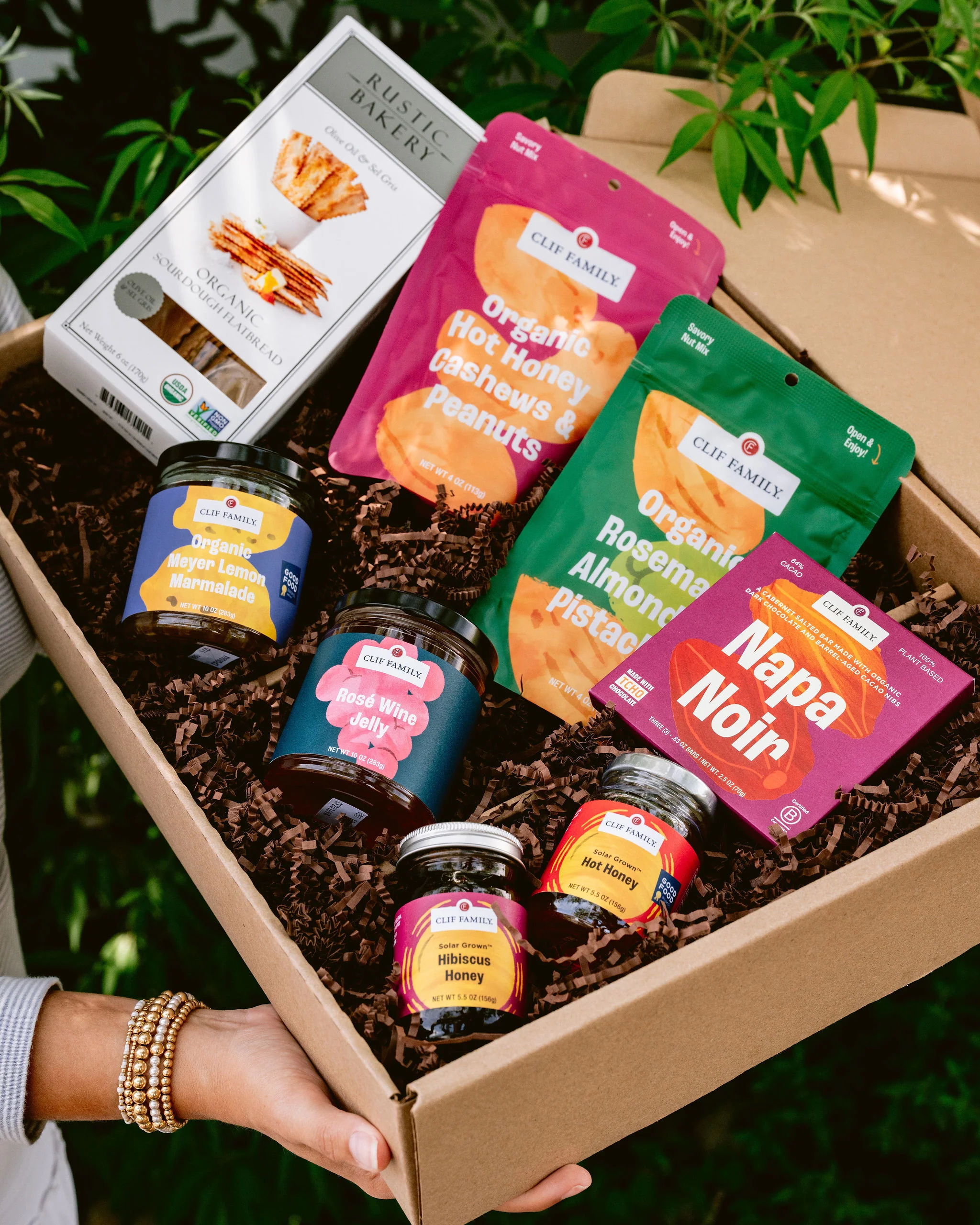 A selection of food items by Clif Family