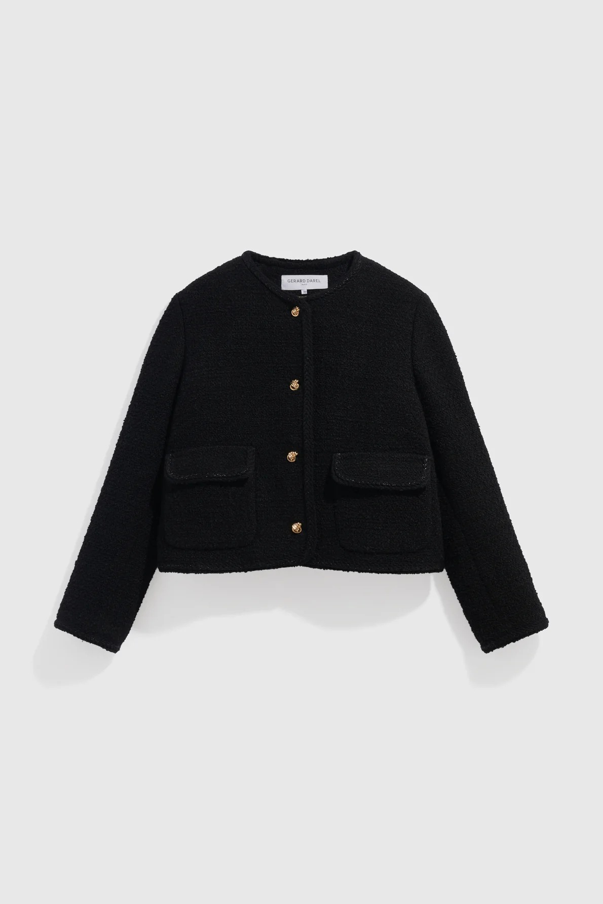 Tweed jacket with lurex braids