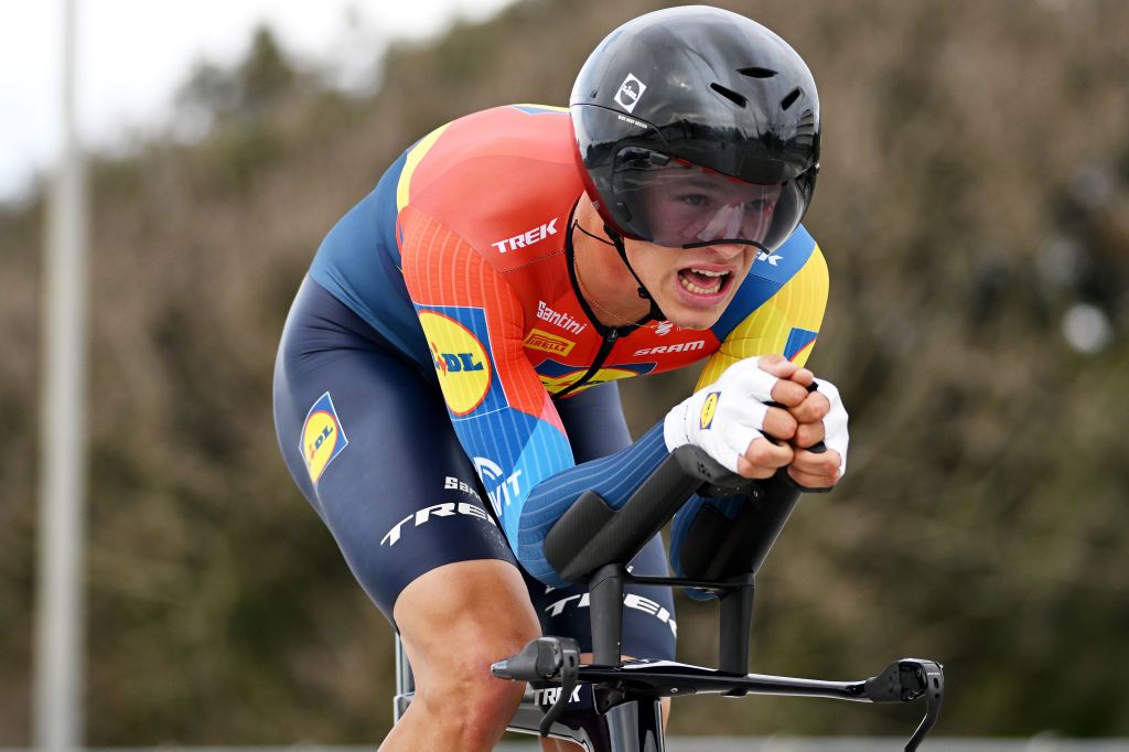 LIDO DI CAMAIORE ITALY MARCH 10 Jonathan Milan of Italy and Team Lidl Trek competes during the 60th TirrenoAdriatico 2025 Stage 1 a 115km individual time trial stage from Lido di Camaiore to Lido di Camaiore UCIWT on March 10 2025 in Lido di Camaiore Italy Photo by Tim de WaeleGetty Images