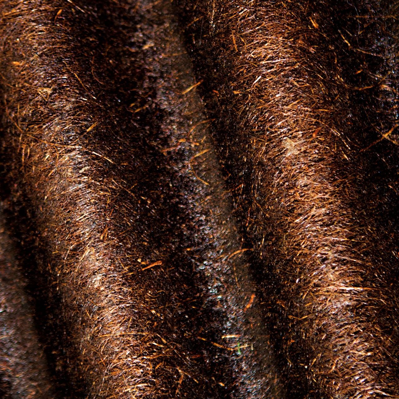 Close-up of the hemp insulation used in the tiny home