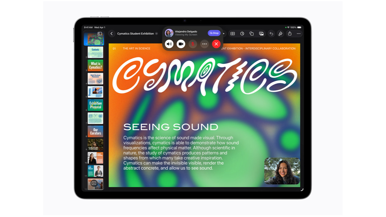 New iPad Air on a white background with a black finish.