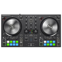 Native Instruments Traktor Kontrol S2 Mk3 | Connectivity: USB/iOS | Channels: 2 | Deck control: 2 | Software: Traktor Pro 3 (full license included included), Traktor DJ
The latest iteration of NI’s entry-level Traktor controller is a great tool for new DJs. It can connect to both a laptop running Traktor Pro 3 or NI’s free Traktor DJ iOS app, with no need for an additional cable or adapter. This controller is very easy to use and, although its jog wheels lack the finesse of its bigger siblings, has everything needed to get started and play small parties or home DJ sets.
MusicRadar score: 4/5
