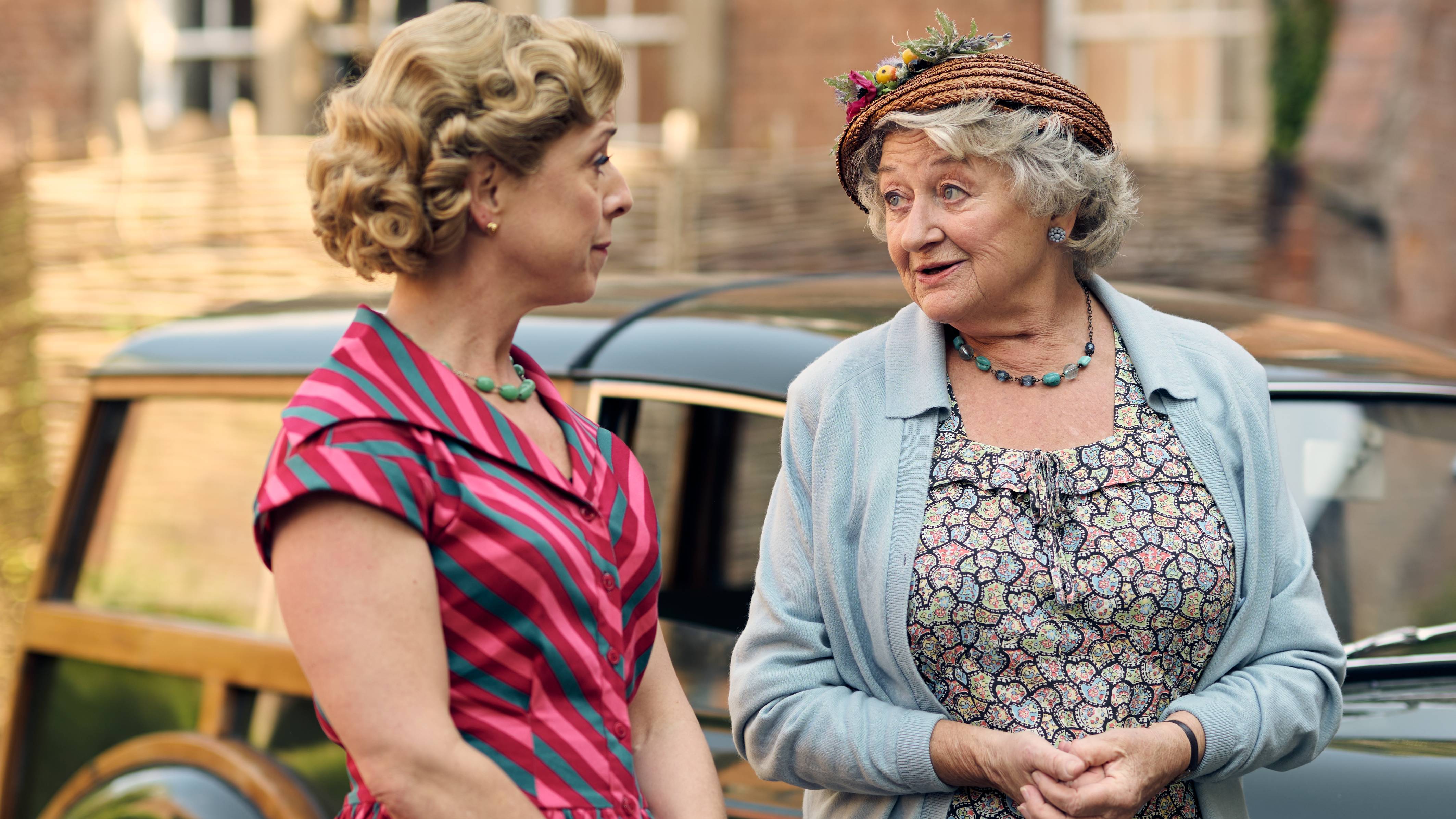 Mrs McCarthy with Isabel in Father Brown season 13 episode 1