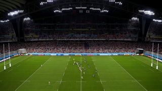 General view inside the Toyota stadium, Japan, during a rugby match