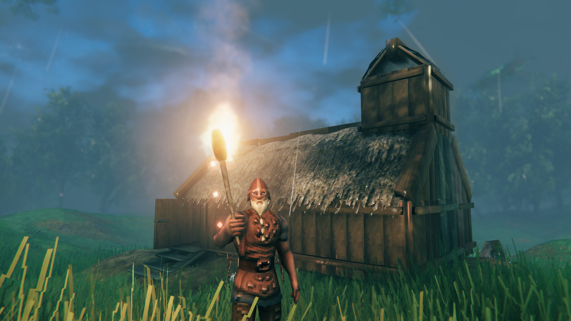 Valheim How to build a campfire indoors PC Gamer