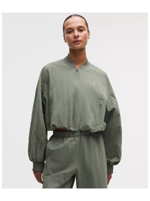 Crinkle Nylon Track Jacket