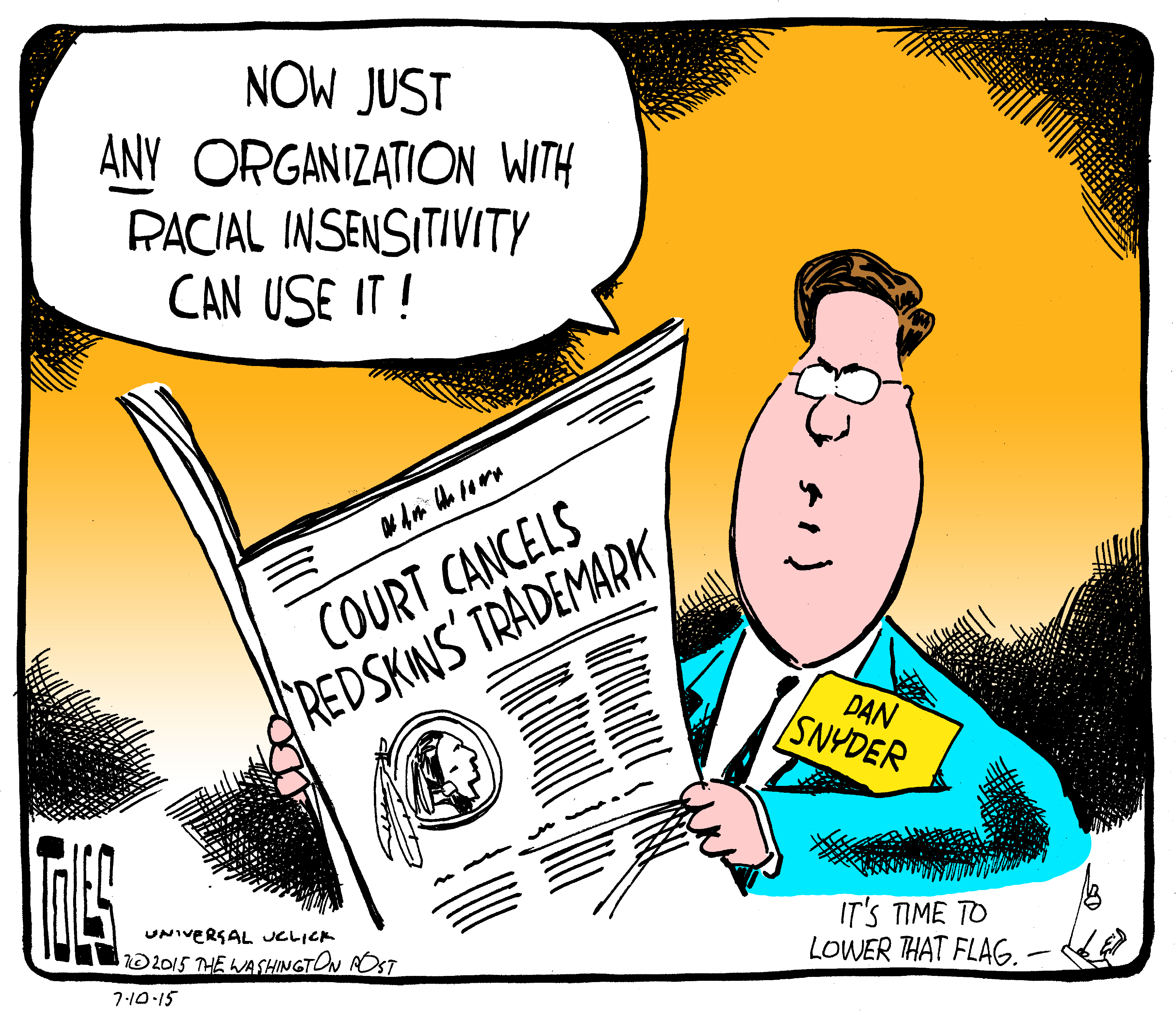 Editorial cartoon Redskins Trademark