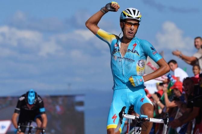 Fabio Aru (Astana) pumped with Vuelta stage win number two