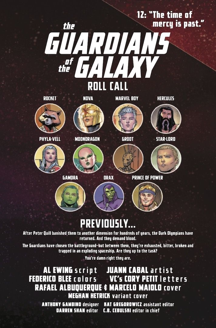 Page from Guardians of the Galaxy #12