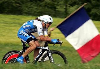 Armstrong finished fifth in the opening time trial of the Dauphiné Libéré