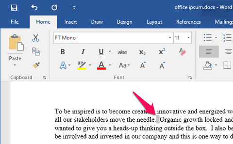 double space in word for mac