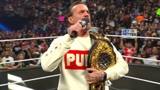 CM Punk after his World Heavyweight Title win