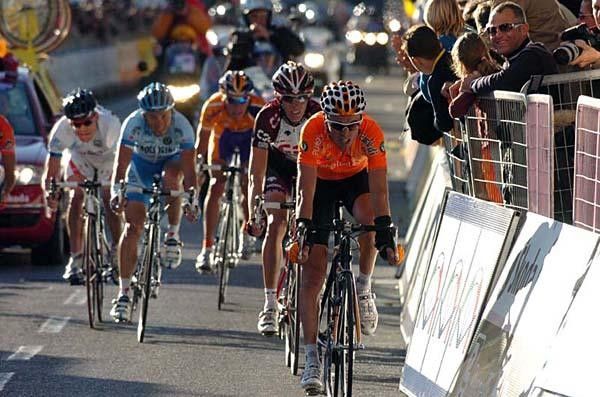 Andy Schleck got fourth while Rebellin held off Evans.