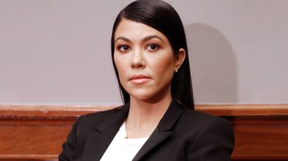 Kourtney Kardashian Congress makeup suit