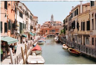 Bridge over a canal in Venice Italy