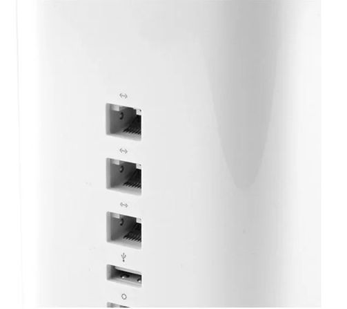 The AirPort Extreme features only three Gigabit LAN ports rather than the typical four.