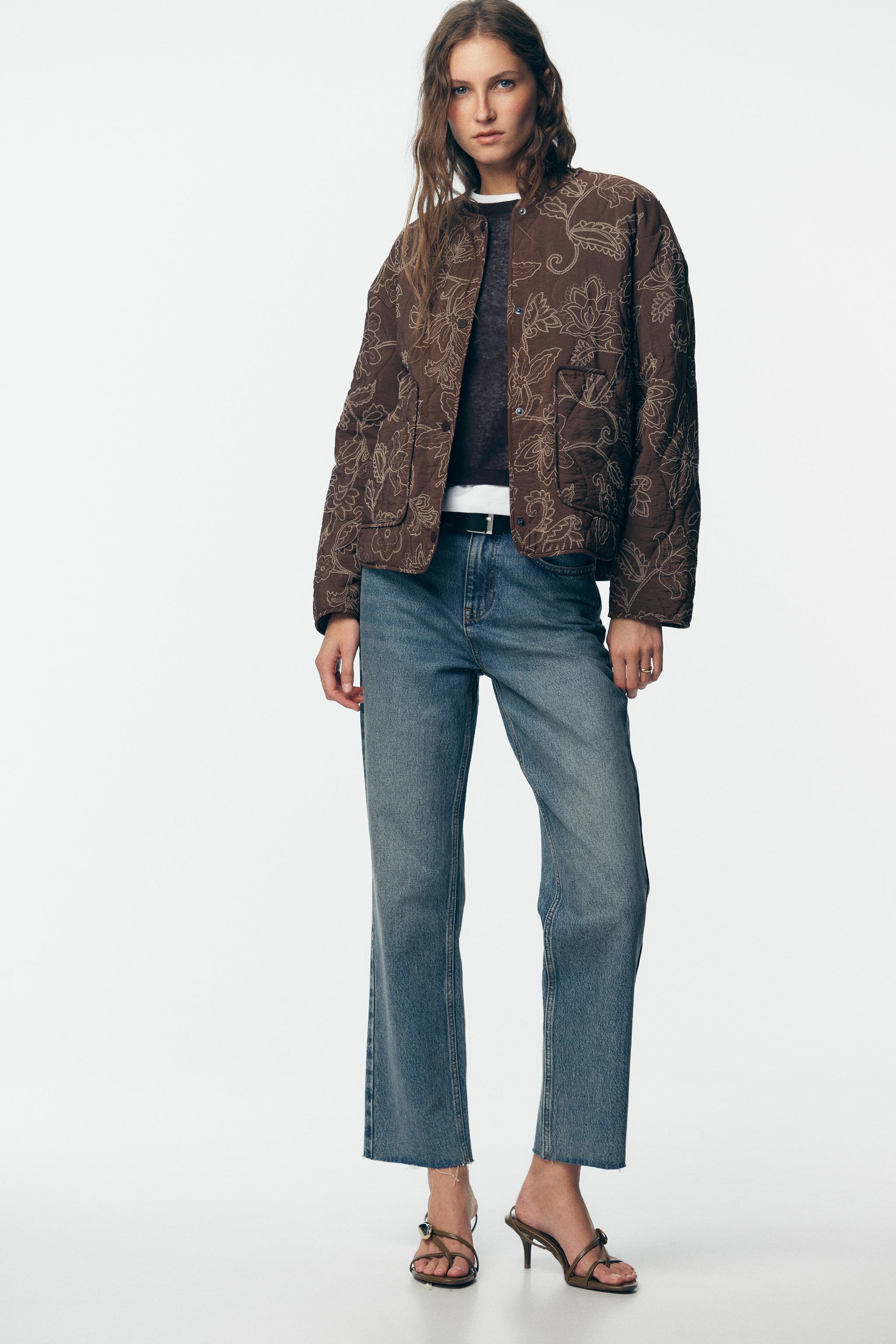 Rubberized Embroidery Puffer Jacket