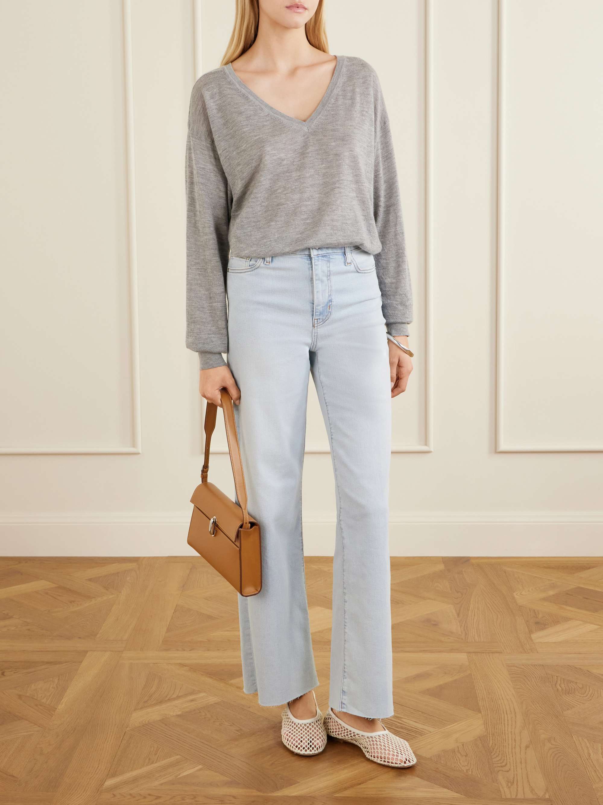 Le Slim Palazzo High-Rise Wide-Leg Jeans