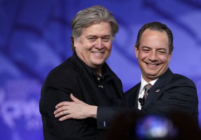 Stephen Bannon and Reince Priebus, frenemies