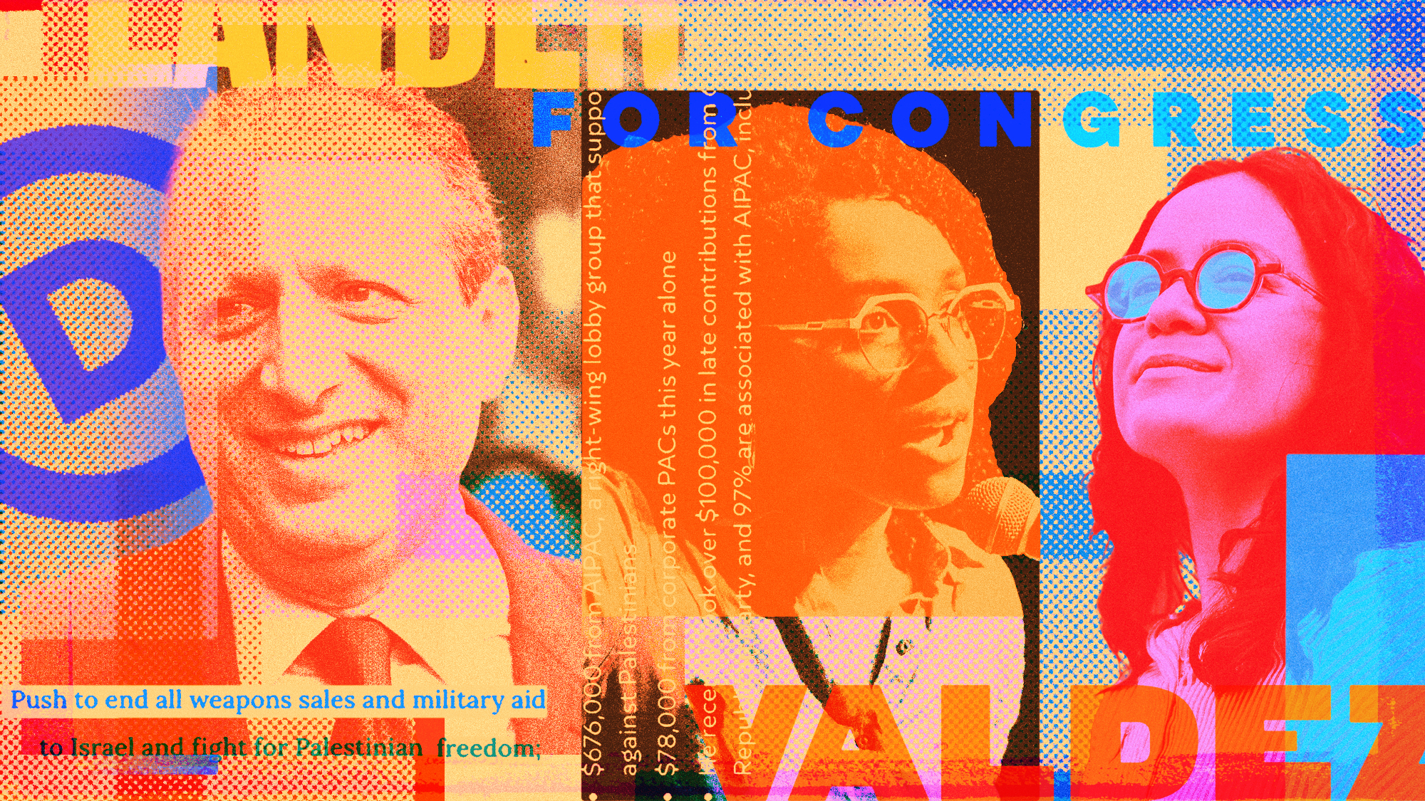 Photo composite illustration of Brad Lander, Darializa Avila Chevalier and Claire Valdez